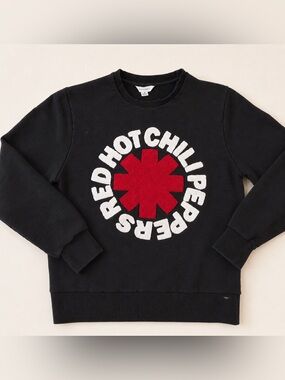 ElevenParis Red Hot Chili Peppers RHCP Chenille Logo Crewneck Sweatshirt M